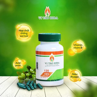 [Hàng cao cấp] Tảo xoắn Hira Spirulina nguyên chất 100%, 120 viên nang - HÀNG CHÍNH HÃNG