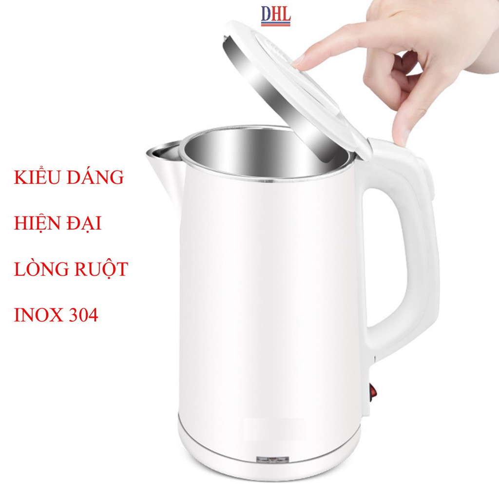 Ấm đun nước siêu tốc 2.3l inox 304 hàng chất lượng bảo hành 1 năm 1 đổi 1