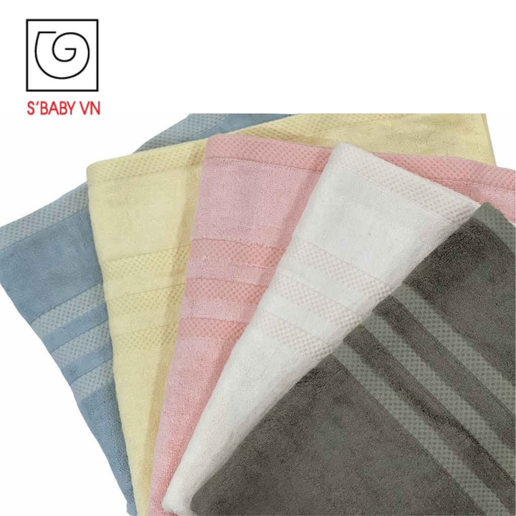 Khăn Tắm Sợi Tre S'BABY 70x130cm Theo Tiêu Chuẩn Xuất Nhật, An Toàn Cho Da - 8936137960158