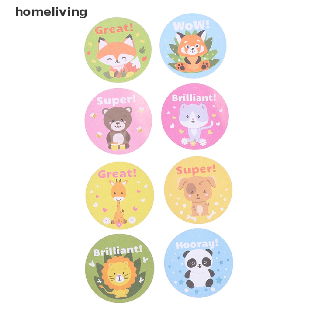Cuộn 500 Sticker Hoạt Hình Dán Phần Thưởng Cho Bé