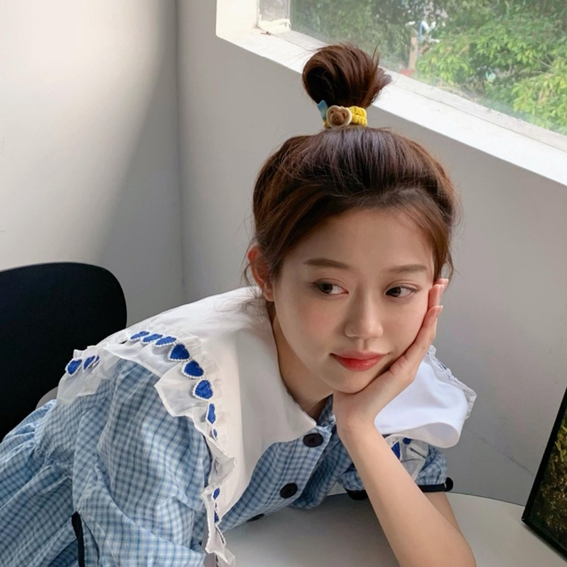 Dây Cột Tóc Co Giãn Họa Tiết Hoạt Hình Dễ Thương Cho Bé Gái