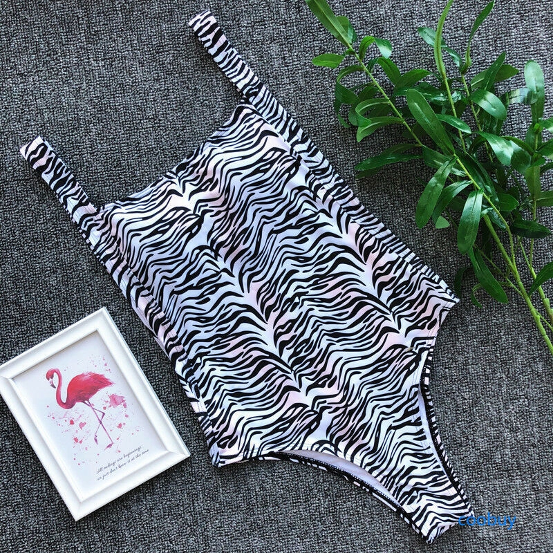 CB❤❤ Women Leopard Bikini đồ bơiSet Push-Up Padded Swimming Bathing Scoop Neck | BigBuy360 - bigbuy360.vn