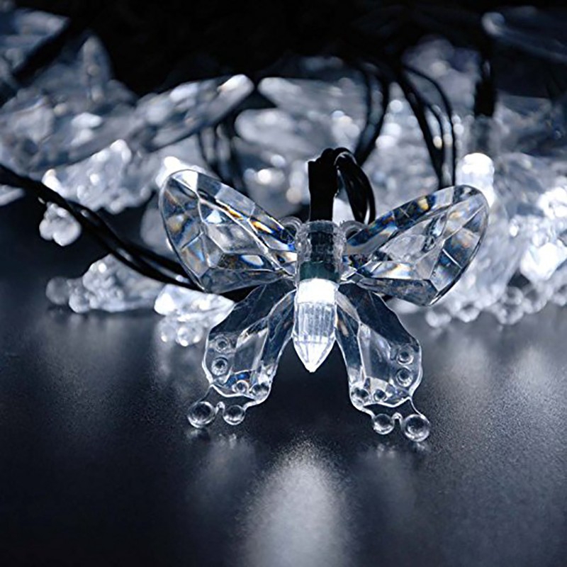 Dây đèn LED 20 bóng vỏ đèn hình bươm bướm dài 4.8 mét tiện dụng