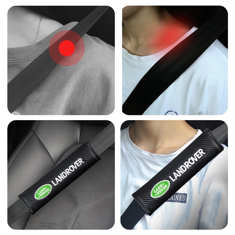 1 Miếng Đệm Vai Gắn Dây Đai An Toàn Xe Hơi Thêu Logo Cho Land Rover Range Rover Discovery Guardian 4 Freelander 22