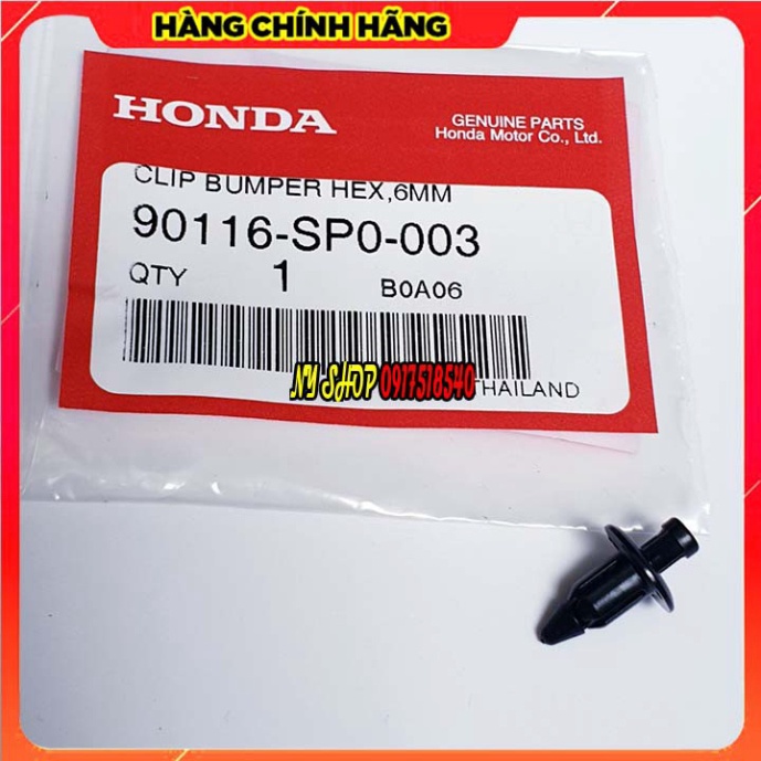 Combo Chốt Cài - Vít Nhựa Bấm 6mm Chính Hãng Honda Nhập Thái Ảnh thật Sp