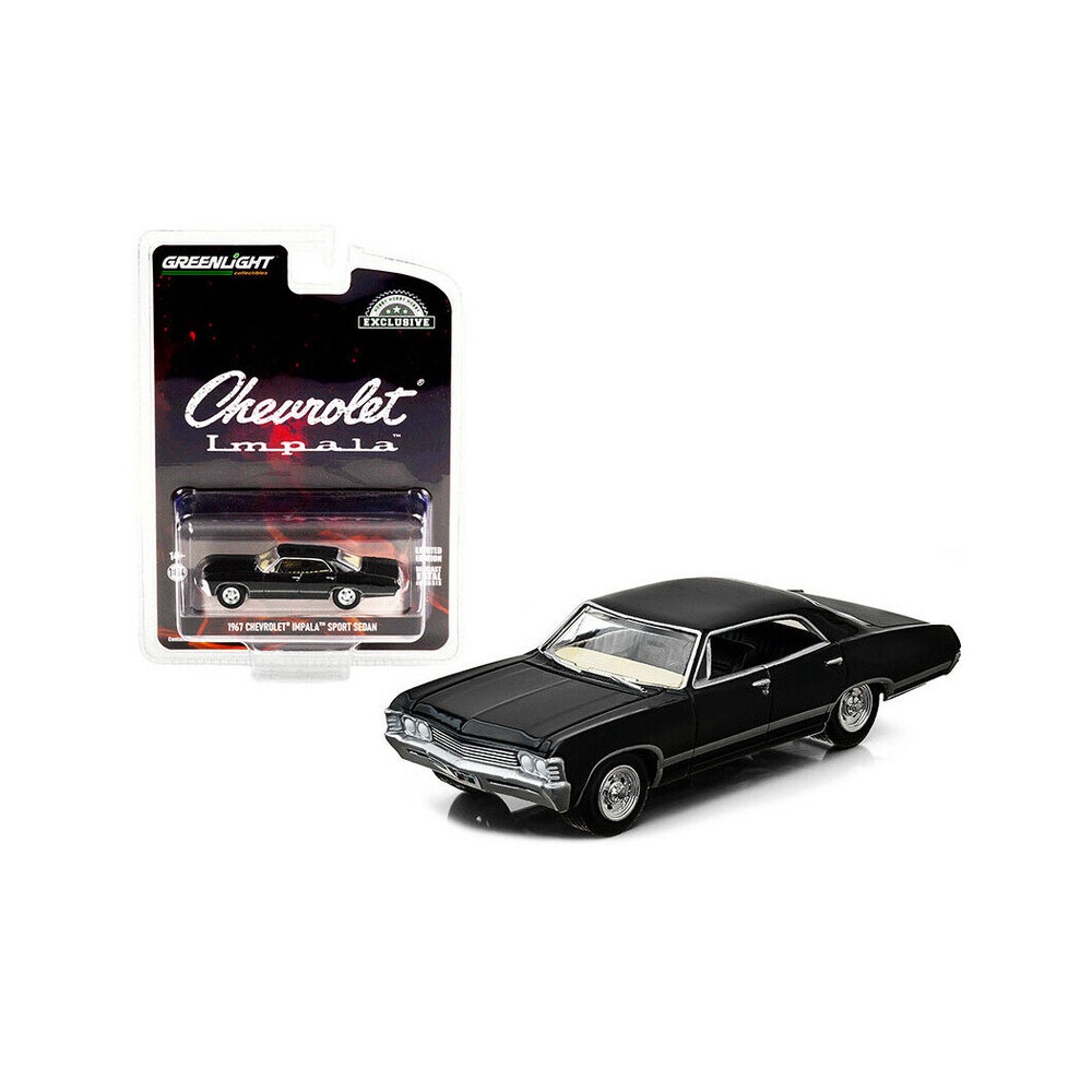 (Premium bánh cao su) Xe mô hình 1:64 Greenlight 1967 Chevy Impala Sport Sedan (new)
