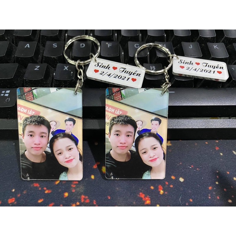 Móc khoá đôi kèm bảng tên💗💗