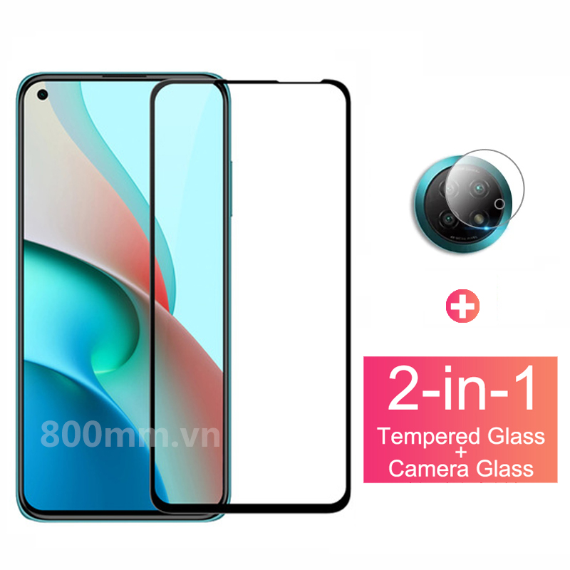 Redmi Note 9 Tempered Glass Xiaomi Redmi Note 9t 9s 9 Pro Mi 10t Pro Lite Poco M3 X3 Full Coverage Tempered Glass Screen Protector + Camera Lens Protector