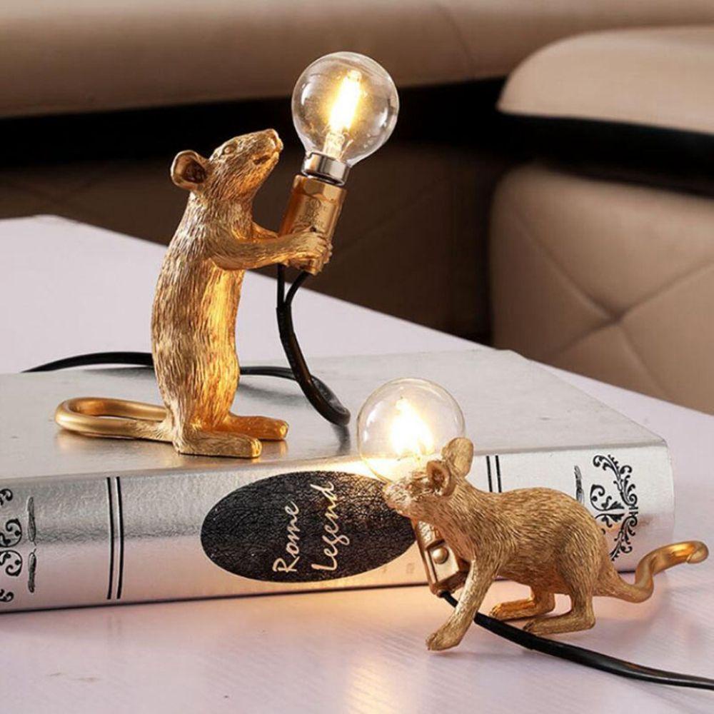 Đèn Ngủ Thiết Kế Hiện Đại Sáng Tạo|Đèn Ngủ Hình Chuột Bằng Nhựa Resin Dễ Thương Xinh Xắn