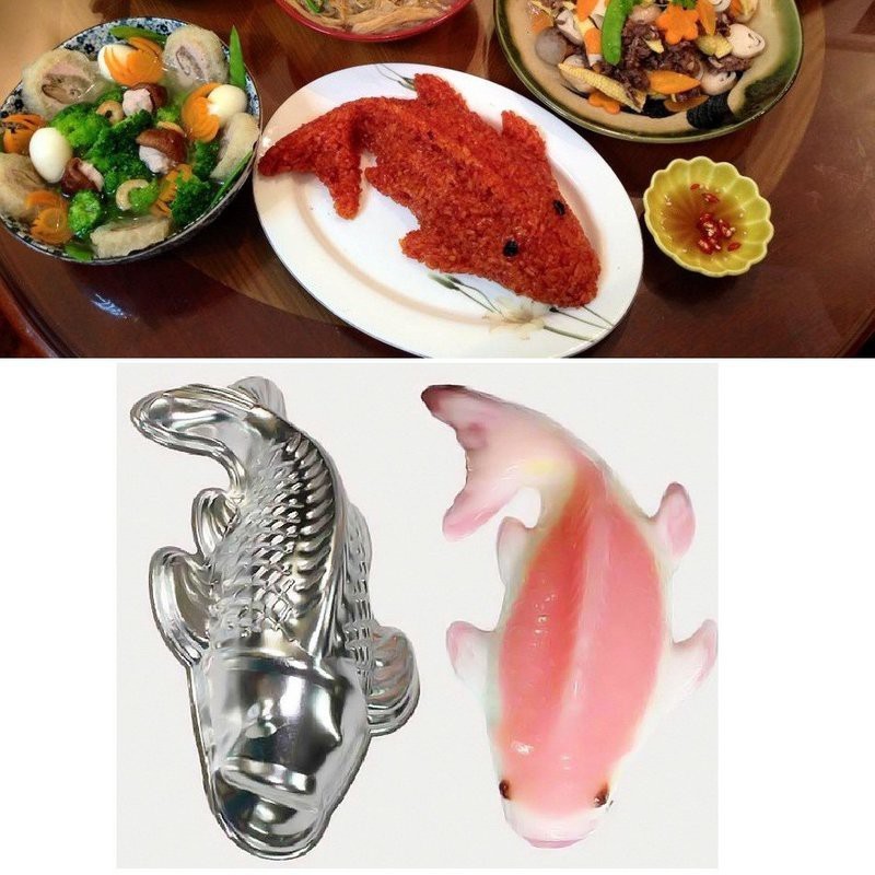 [Hot]-Khuôn làm xôi,thạch rau câu hình cá chép