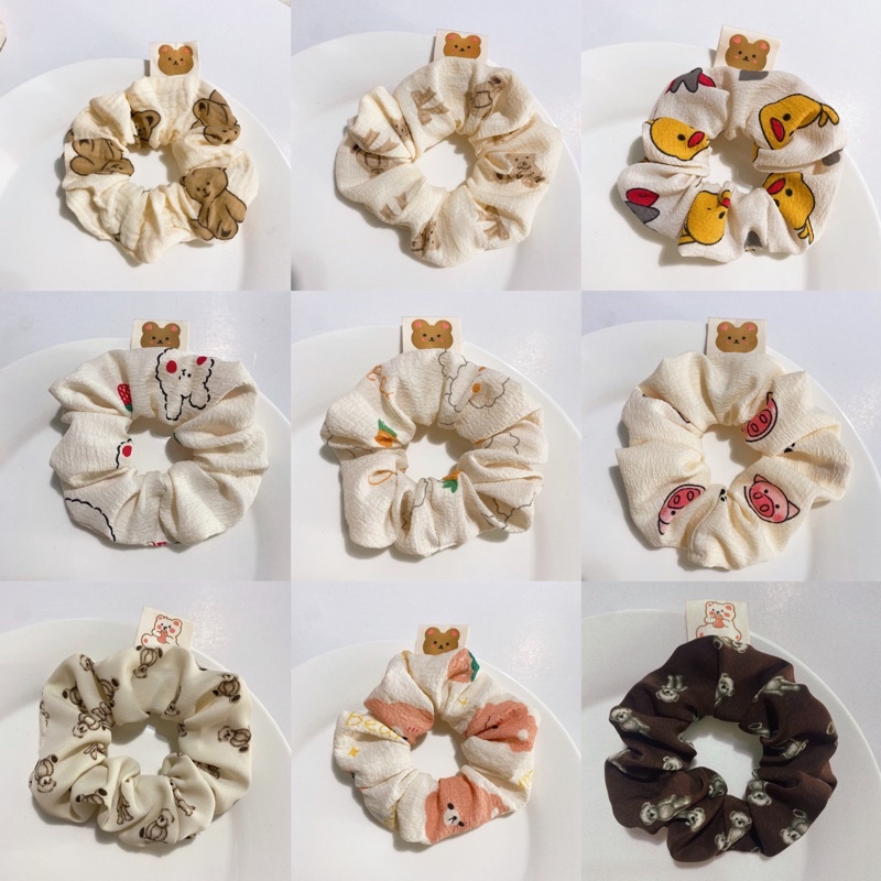 Cột tóc tem gấu thiết kế Loli