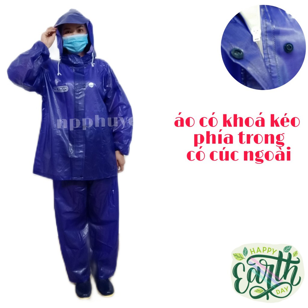 FREE SHIP - ÁO MƯA CHÚC SEN - ÁO MƯA BỘ ĐI BIỂN NHỰA NHẬP KHẨU, SIÊU DẺO  + KHÔNG THẤM NƯỚC CAO CẤP (hàng sẵn +sỉ ib)