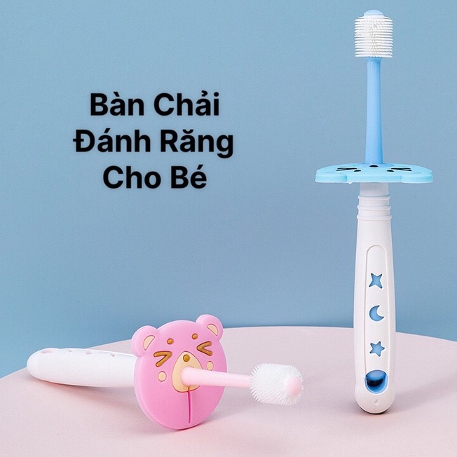 Bàn chải đánh răng cho bé siêu mềm xoay 360 độ , Bàn chải trẻ em