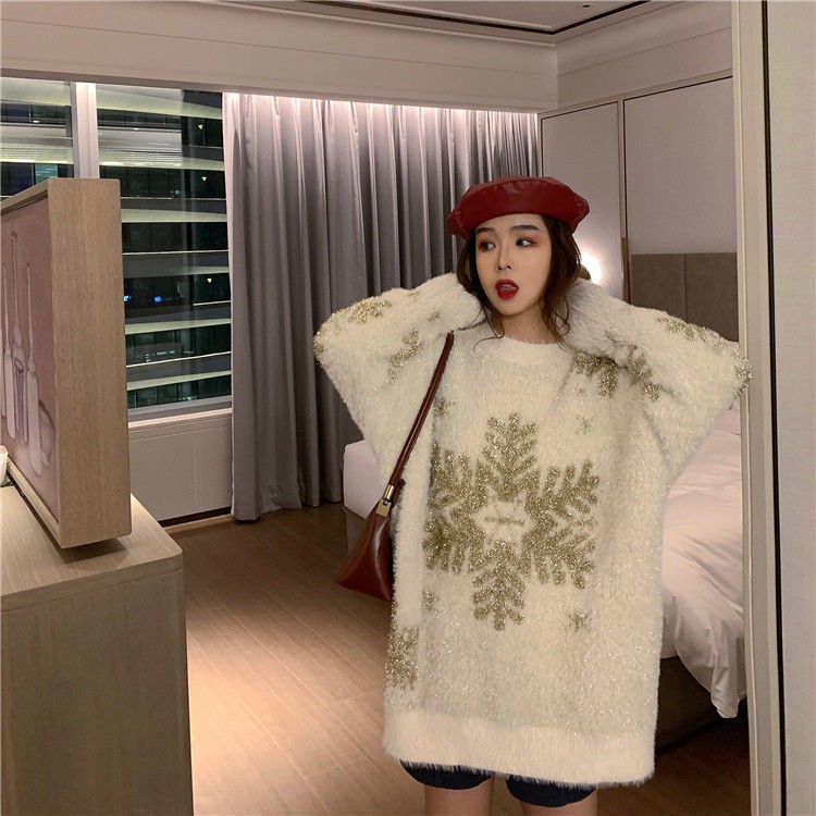 Áo Sweater Nhung Dày Dặn Họa Tiết Bầu Trời Sao Thời Trang Mùa Đông 2019 (Có 10 Ngày)