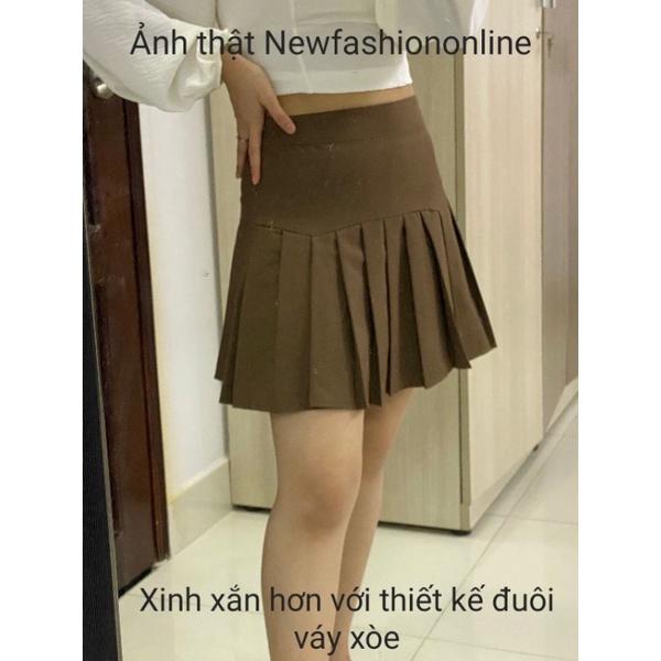 Chân váy xếp ly thiết kế mẫu mới 2022, dáng xòe cạp lưng cao vải tuytsi cao cấp | BigBuy360 - bigbuy360.vn