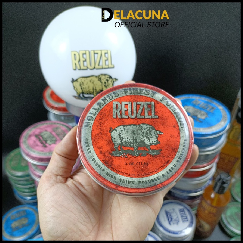 Sáp vuốt tóc nam giữ nếp Reuzel Red Pomade chính hãng tạo độ bóng cao Delacuna RR01