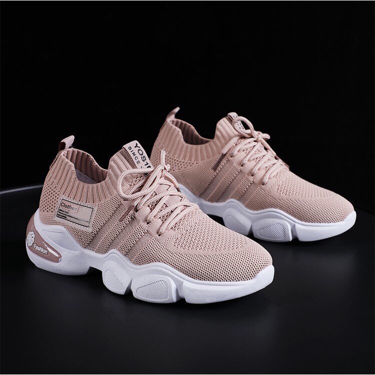 [Mã FAGREEN245 giảm 10% tối đa 30k đơn từ 99k] Giày thể thao cổ chun ba vạch kẻ mẫu mới ms 8907