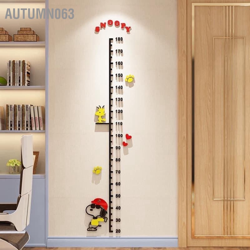 Biểu đồ tăng trưởng Chiều cao Trẻ em Đo Tường Thước acrylic Trang trí nhà cho trẻ Autumn063