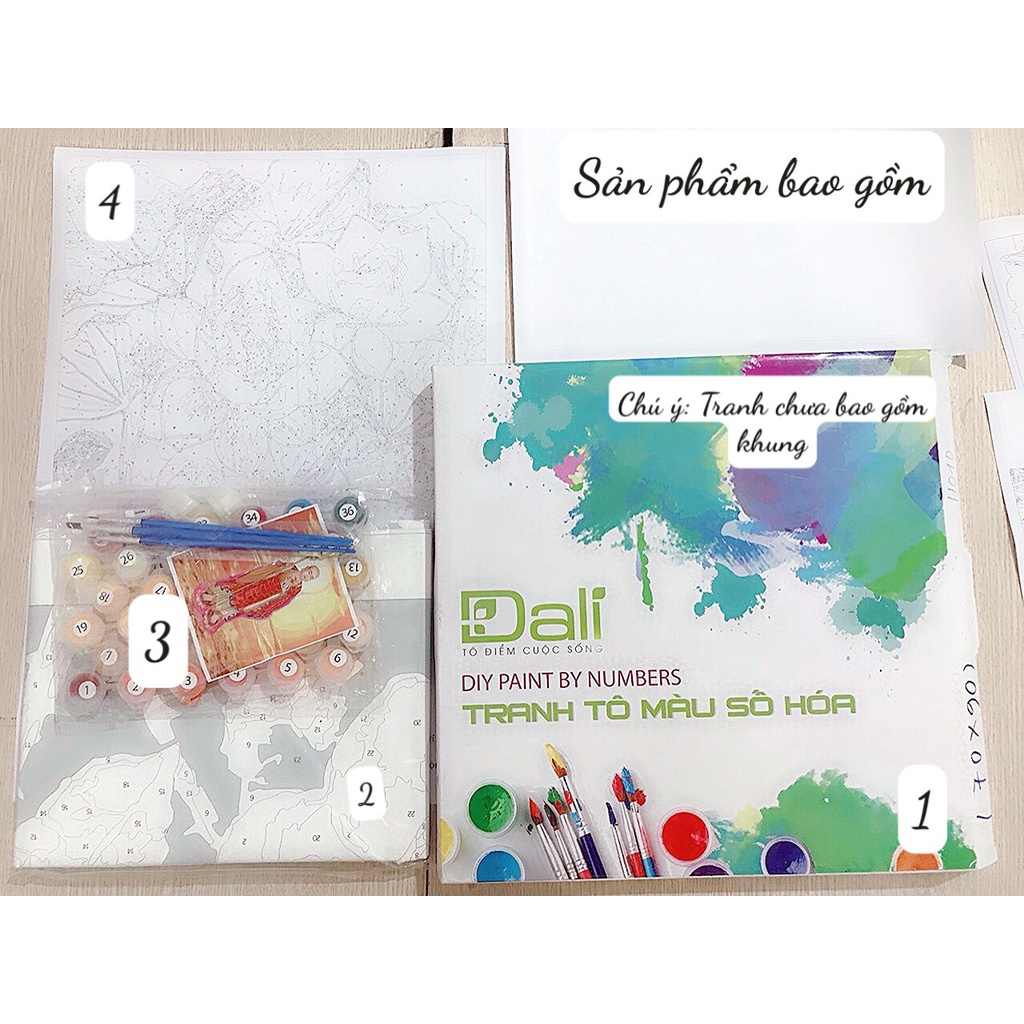 Tranh treo tường tự tô màu số hóa một thoáng nét xưa phố cổ Hà Nội CVN002, Oceans shop