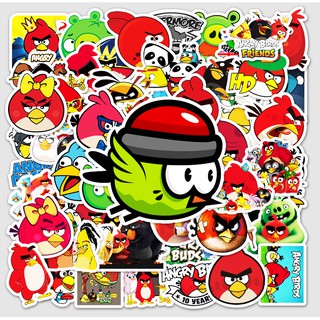 [Bộ 51 Hình] Sticker dán mũ nón bảo hiểm Angry Birds cute, dễ thương dán trang trí laptop, , vali, ván trượt - DB.073