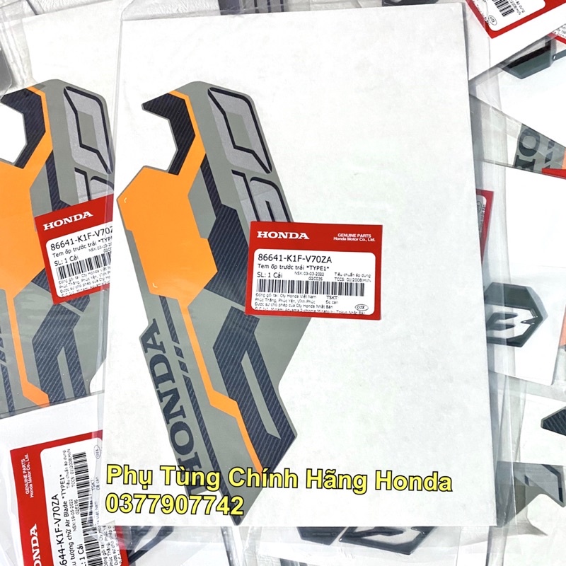 Tem yếm xe AB 2021, AB 2022 Limited chính hãng Honda