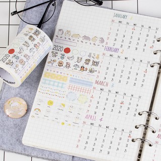 Washi tape lịch 2020 dễ thương