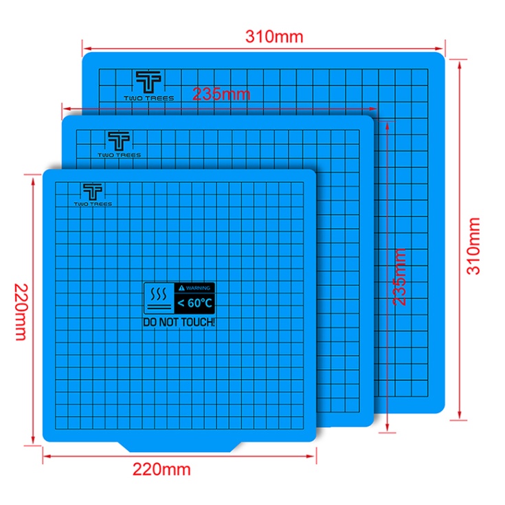 Tấm dán bàn in nhám chịu nhiệt nam châm cho Máy in 3D, Bộ 2 tấm A B- Heatbed stick magnetic for 3d printing