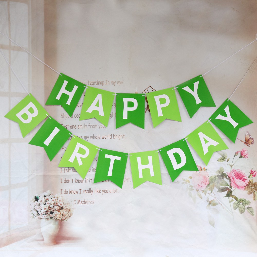 Banner chữ happy birthday trang trí bữa tiệc sinh nhật tiện dụng