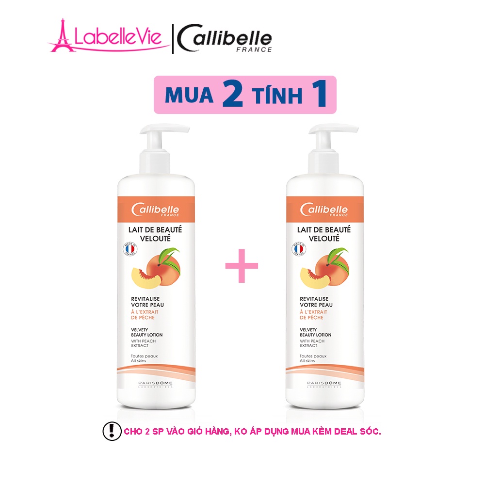Sữa dưỡng thể làm trắng da chiết xuất Đào tươi Callibelle 500ml