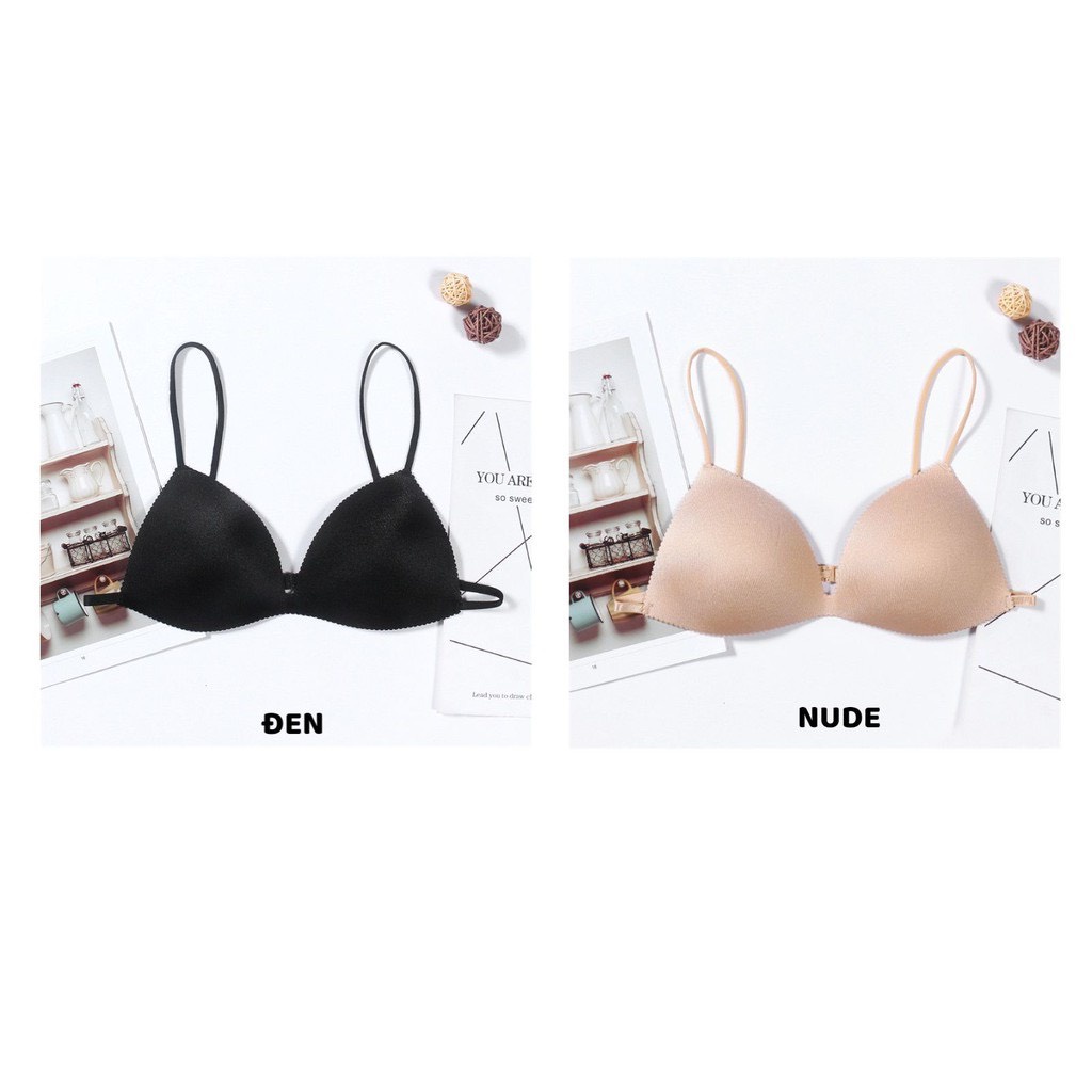 Áo Lót Nữ Không Gọng Nâng Ngực❤️FREESHIP❤️ Áo Bra nữ 2 dây hở lưng nâng vòng một tạo khe gợi cảm mã 818