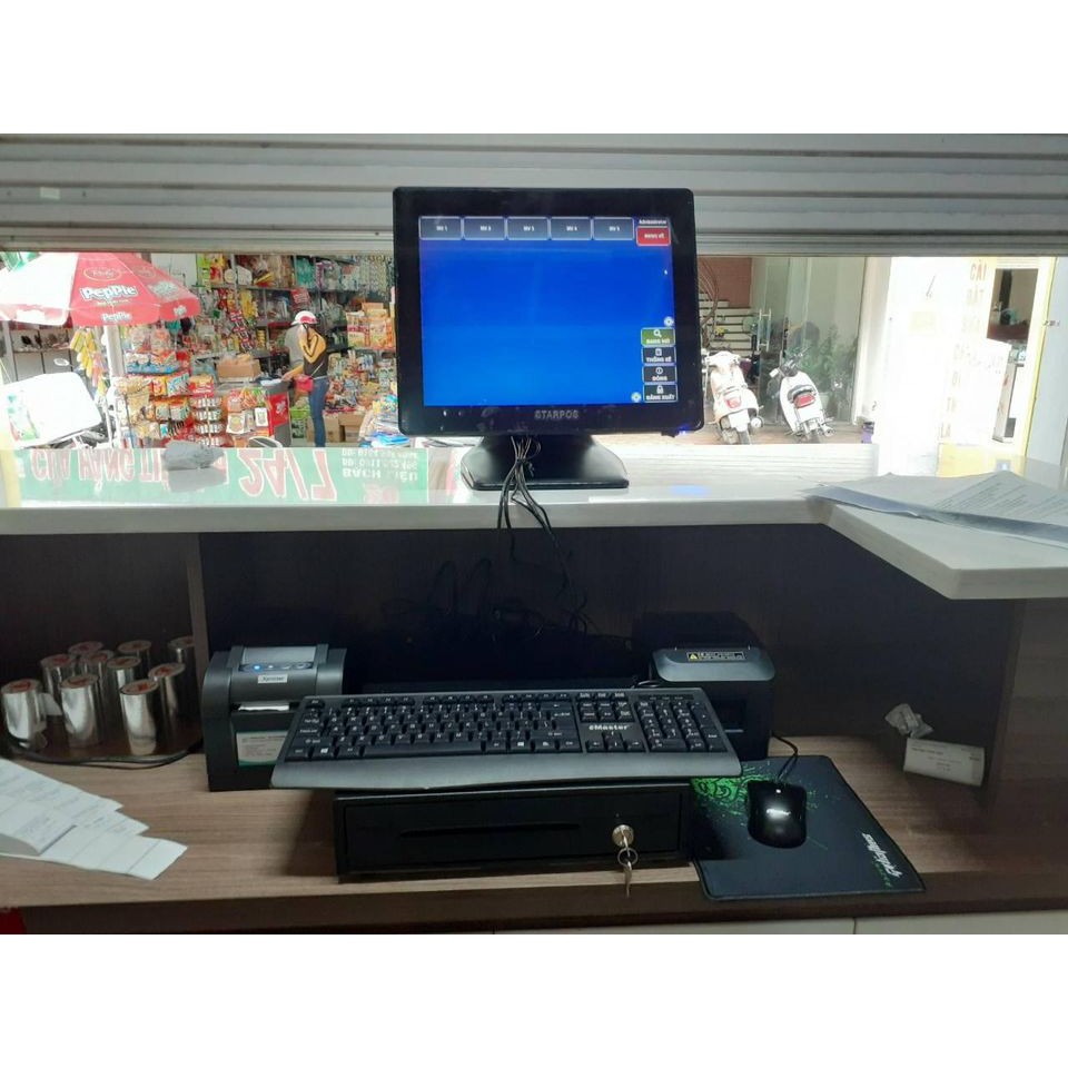 SALE Trọn bộ máy tính tiền quản lý bán hàng SHOP SỮA- NHÀ HÀNG-SHOP THỜI TRANG