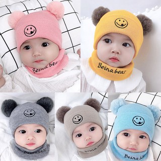 Bộ Mũ+Khăn Choàng Hoạt Hình Cho Bé