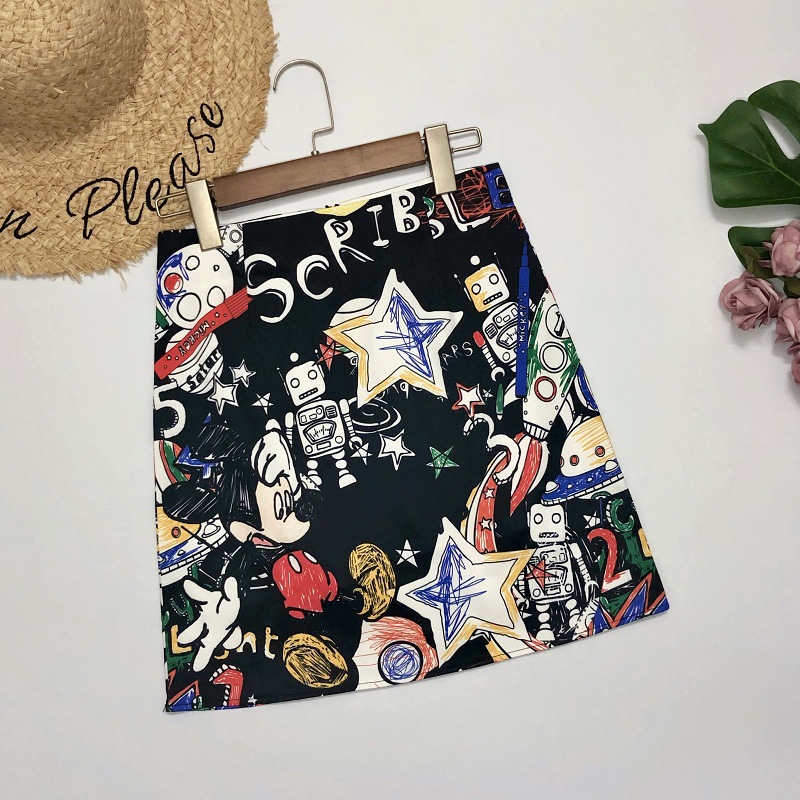 Chân Váy Ngắn Chữ A Lưng Cao In Họa Tiết Hoạt Hình Phong Cách Hàn Quốc Thời Trang Mùa Hè Trẻ Trung Cho Nữ | BigBuy360 - bigbuy360.vn