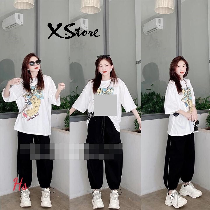 Set Bộ What Gồm Áo Thun Tay Lỡ + Quầ Jogger Có Dây Rút Unisex X.store Có Ảnh Thật + Đánh Giá | BigBuy360 - bigbuy360.vn