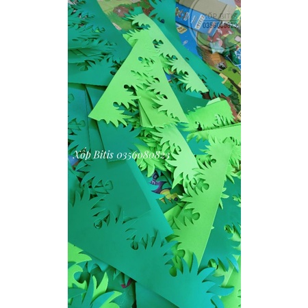 Cỏ trang trí chân tường - hàng rào chân tường nỉ xốp 50cm/1 cái