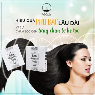 XẢ HÀNG BỘT LÁ NHUỘM TÓC OGATIC HỘP 15G MÀU ĐEN