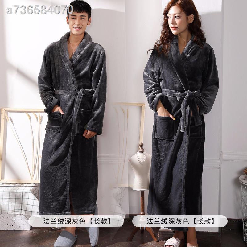 ▬✁◑Áo choàng tắm dáng dài bằng Flannel thời trang | BigBuy360 - bigbuy360.vn