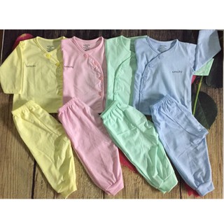 Bộ Quần Áo Dài Tay UnChi 100% Cotton Cài Lệch Cho Bé ( Đủ size 3-9kg)