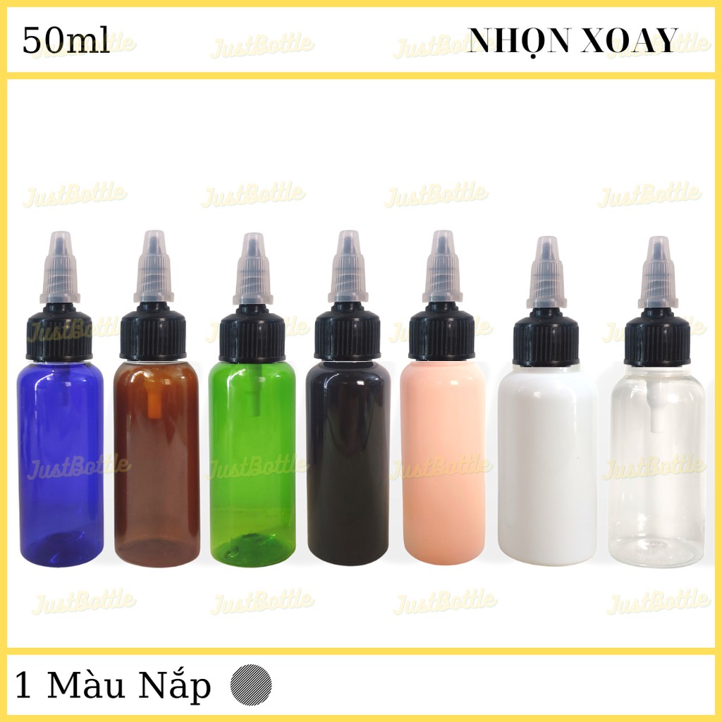 LỌ CHIẾT MỸ PHẨM 50ml PHUN SƯƠNG/NẮP BẬT/NHỌN/NHÔM/VÒI SỮA TẮM  VỎ CHAI NHỰA CÓ VÒI NHẤN XỊT BÌNH NHỰA TRONG SUỐT NHỎ