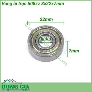 vòng bi trục 608 vòng bi (8x22x7 )mm –vòng bi RBI  đài loan giá 1 đôi
