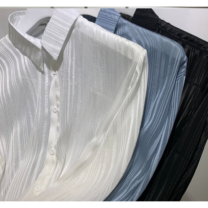 SƠ MI XUYÊN THẤU KẺ DỌC, SƠ MI NAM ĐẸP - LJINSTORE | BigBuy360 - bigbuy360.vn