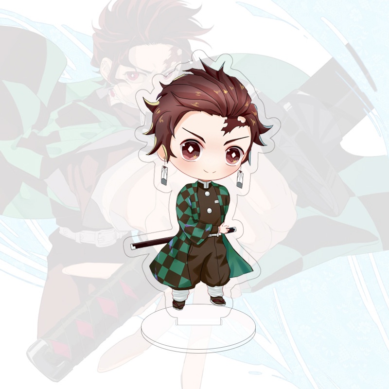 Mô Hình Standee Anime Kimetsu No Yaiba in hình chibi anime chất liệu Acrylic trang trí góc học tập bàn làm việc Cao 8cm