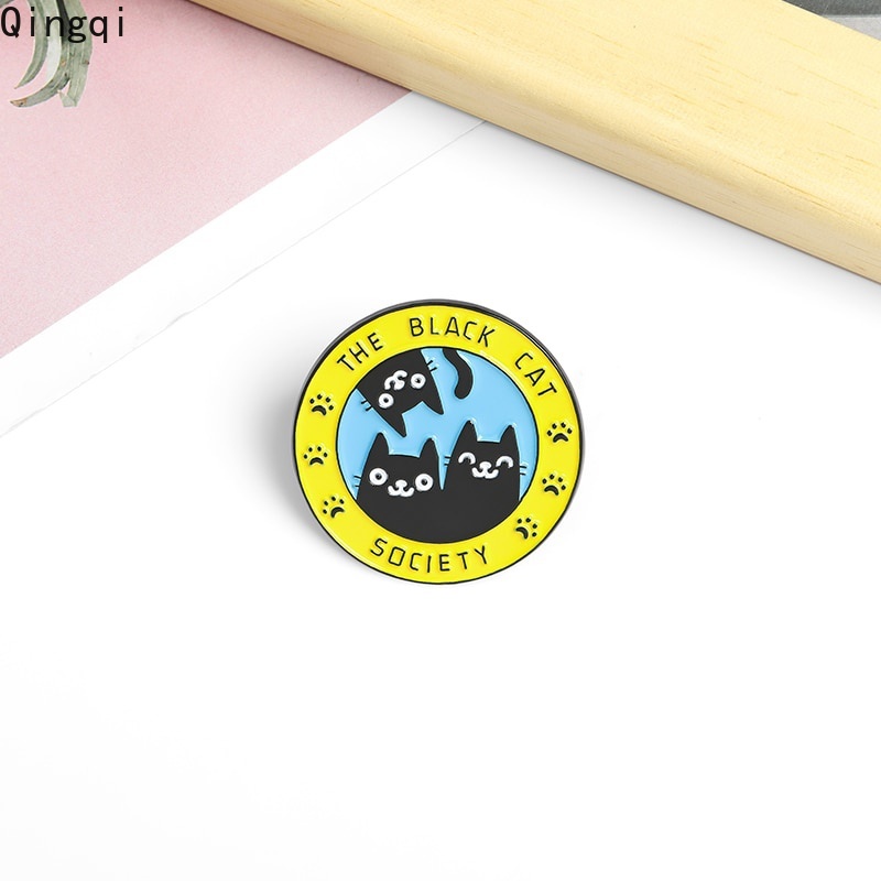 Ghim cài áo MISS ZOE kiểu mèo đen ngộ nghĩnh