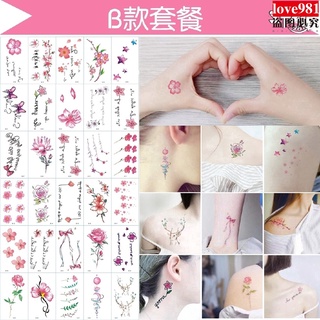 Set 30 Miếng Dán Hình Xăm Tạm Thời Chống Thấm Nước Chữ Tiếng Anh Dễ Thương Cho Bé