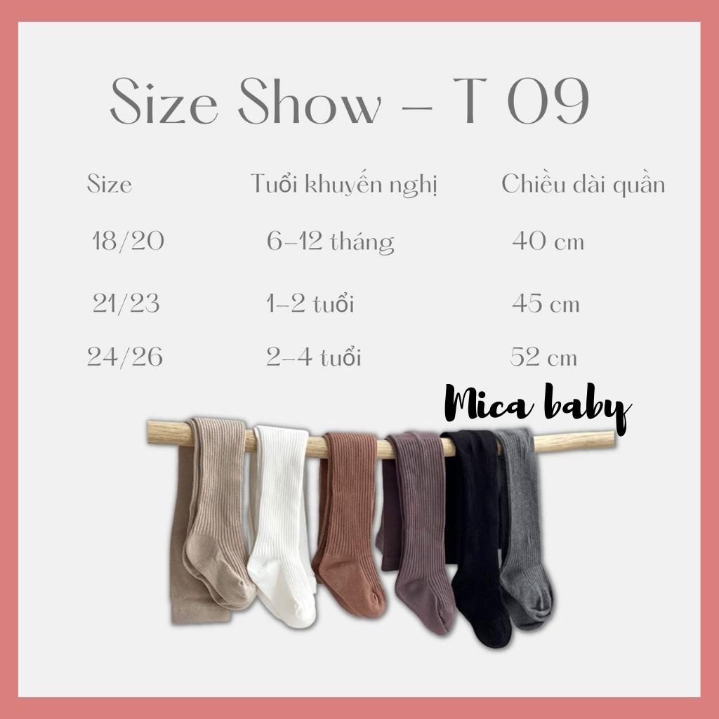 Quần tất trơn phong cách hàn quốc đáng yêu cho bé Mica Baby T09