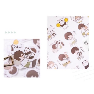 Bộ 45 Sticker Panda Dễ Thương E64