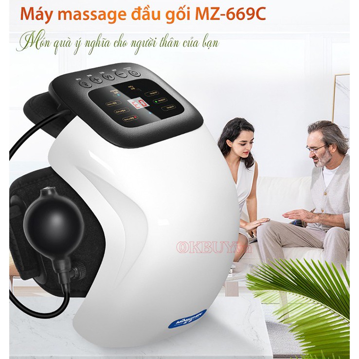 Máy massage đầu gối áp suất khí và tạo nóng chính hãng Ming Zhen MZ-669C