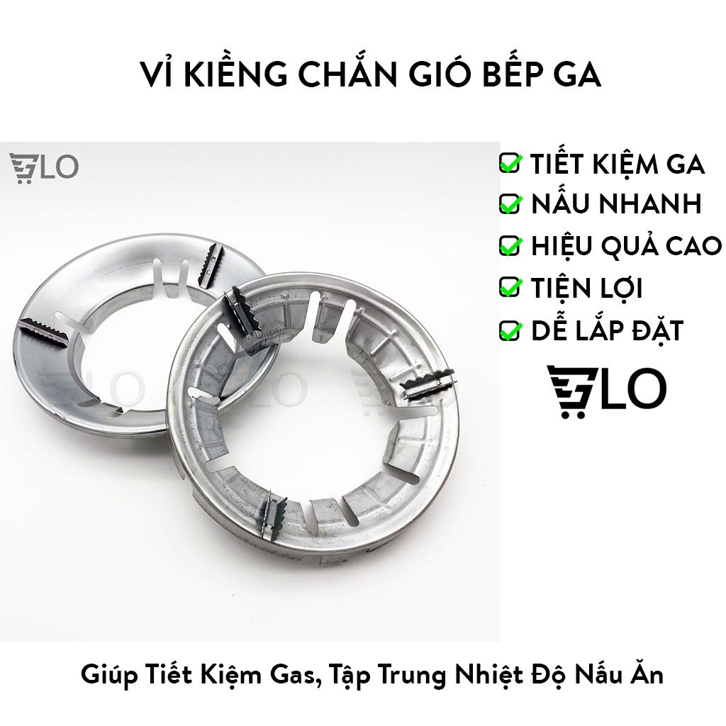 Kiềng bếp ga cản gió, chống tản nhiệt, giúp tiết kiệm ga, nấu nhanh hơn, hạn chế phả hơi nóng vào người nấu tiện lợi