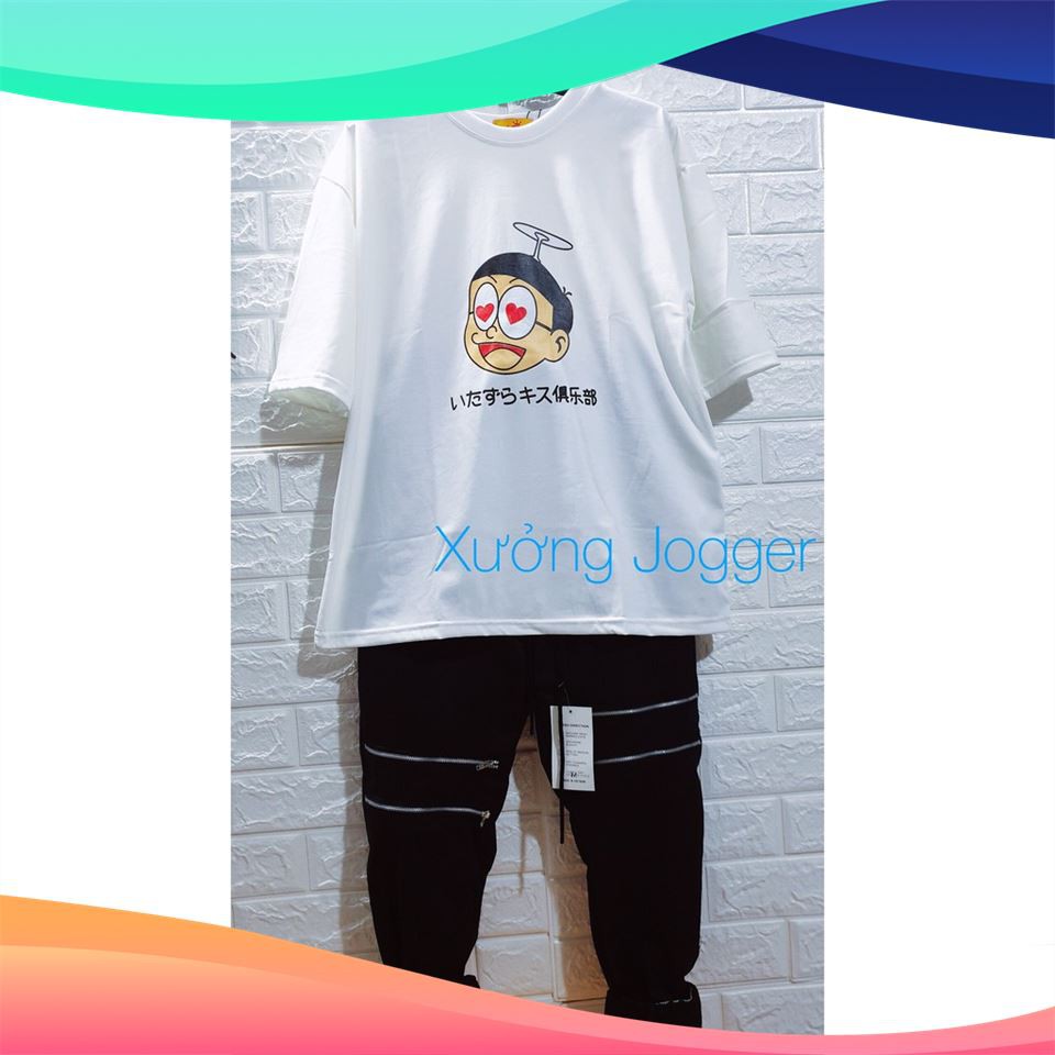 Set Quần Áo Trắng Đen Nobita Sang Chảnh