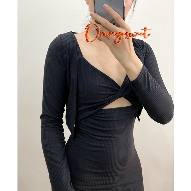 Set Đầm Body Khoét Ngực Cá Tính  SetKN